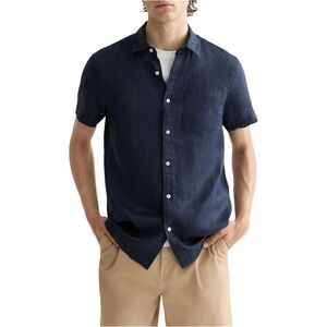 Scotch & Soda Mens Regular Fit Linen Button Up Shirt, NWT